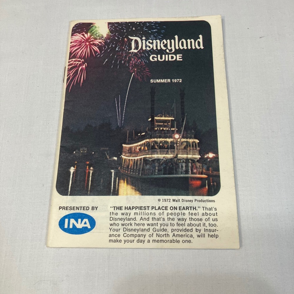 VINTAGE 1970S DISNEYLAND GUIDE SUMMER 1972 THEME PARK WALT DISNEY PRODUCTIONS
